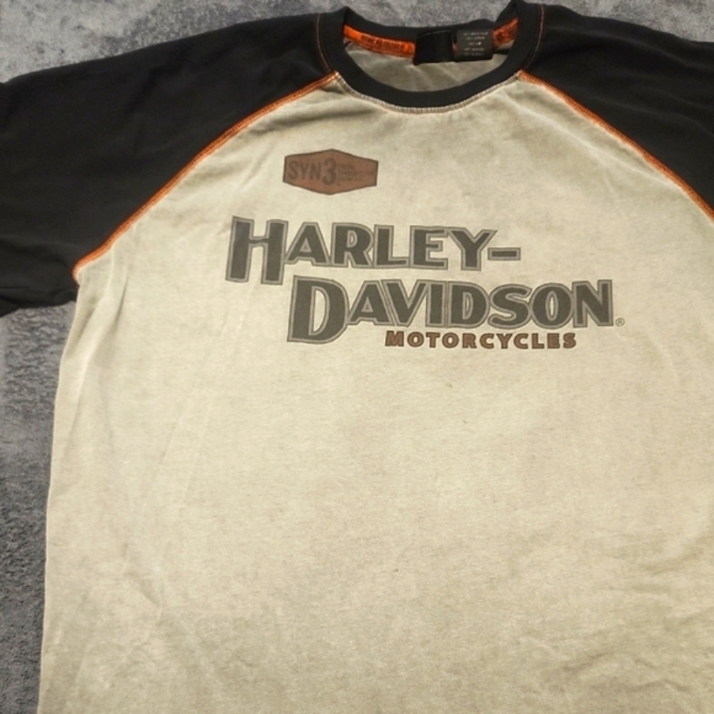 Harley-Davidson Gray and Black Men's Shirt